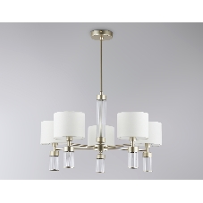 Люстра Ambrella light LH71301/5 CGD/WH золото/белый E14/5 max 40W D680*740