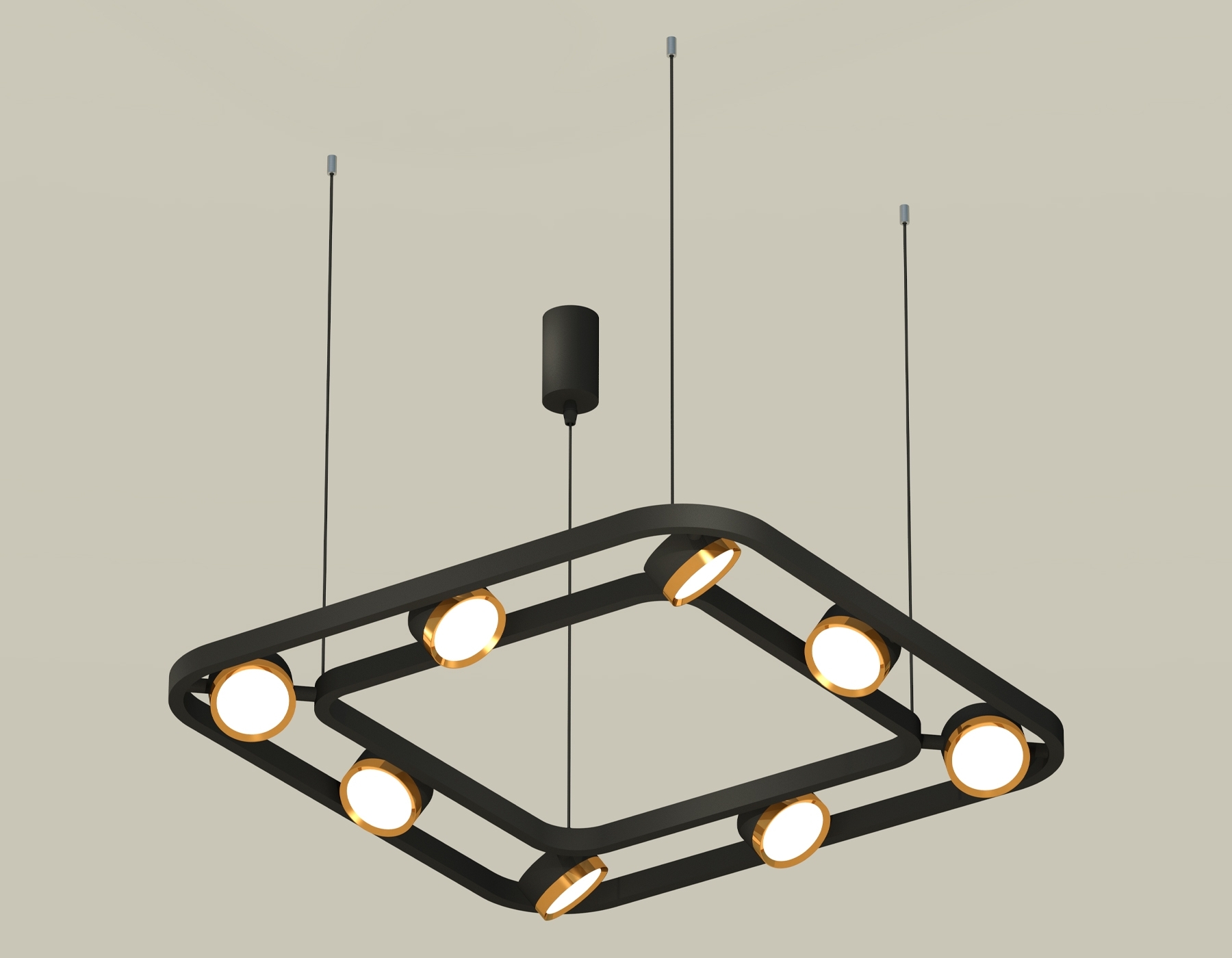Светильник Ambrella light XB9182102/8 SBK/PYG черный песок/золото желтое полированное GX53 (C9182, N8124)