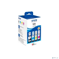 Чернила оригинальные Epson 101 / C13T03V64A мультипак, черный 127 мл., голубой, пурпурный, желтый - 210 мл. для Epson