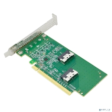 Адаптер для SSD PCIe x16 to Two SlimSAS SFF-8654 8i Adapter