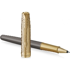 Ручка роллер Parker Sonnet Pioneers T542 (2201040) Arrow Grey GT, F, черные чернила, подарочная коробка