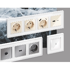 Рамка ALFA Arctic (Белый Стекло органическое) 2-ая AF580102