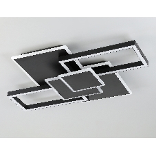 Потолочный светодиодный светильник Ambrella light FA1032/5 BK черный 95W 3000K-6400K 705*500*95 (ПДУ ИК)