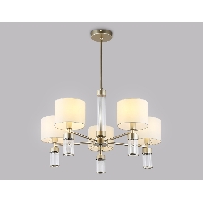 Люстра Ambrella light LH71301/5 CGD/WH золото/белый E14/5 max 40W D680*740