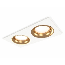Комплект встраиваемого светильника Ambrella light XC7635005 SWH/PYG белый песок/золото желтое полированное MR16 GU5.3 (C7635, N7014)