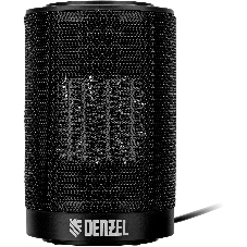 Тепловентилятор керамический Denzel DTFC-1200S, черный, 600/1200 Вт, 12 м2, 3 режима, термостат