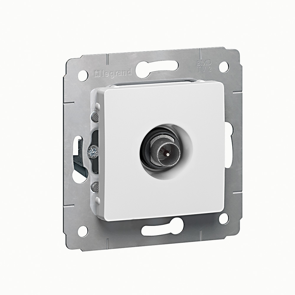 Розетка телевизионная СП Cariva оконечная 10дБ 2150/2400МГц бел. Legrand 773679