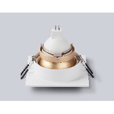 Встраиваемый точечный светильник Ambrella light TN102827 WH/GD белый/золото GU5.3 92*92*50
