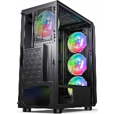 Компьютерный корпус Accord 3338 черный без БП ATX 1xUSB2.0 1xUSB3.0 1xUSB3.1 audio bott PSU