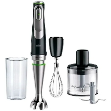 Блендер погружной Braun MQ9135XI черный, 1200 Вт, плавная регулировка, турбо
