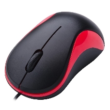 Мышь проводная Oklick 115S черный/красный, 1200 dpi, USB, кнопки - 3