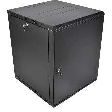 Шкаф телекоммуникационный настенный разборный ЦМО ЭКОНОМ 12U (600 x 520) дверь металл, черный (ШРН-Э-12.500.1-9005)