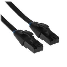 Патч-корд Vention прямой UTP cat.6a, RJ45 угол 90 - 15м. Черный
