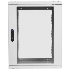 Шкаф коммутационный ЦМО ШРН-15.650-9005 настенный 15U 600x658мм пер.дв.стекл 200кг черный 600мм 180град.