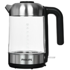 Чайник электрический Philips HD9339/80 1.7 л, 2200 Вт, прозрачный (корпус: стекло)