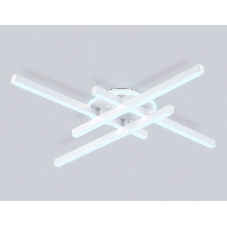Потолочный светодиодный светильник Ambrella light FL6281 WH белый 58W 3000K-6400K 700*700*85 (ПДУ ИК)