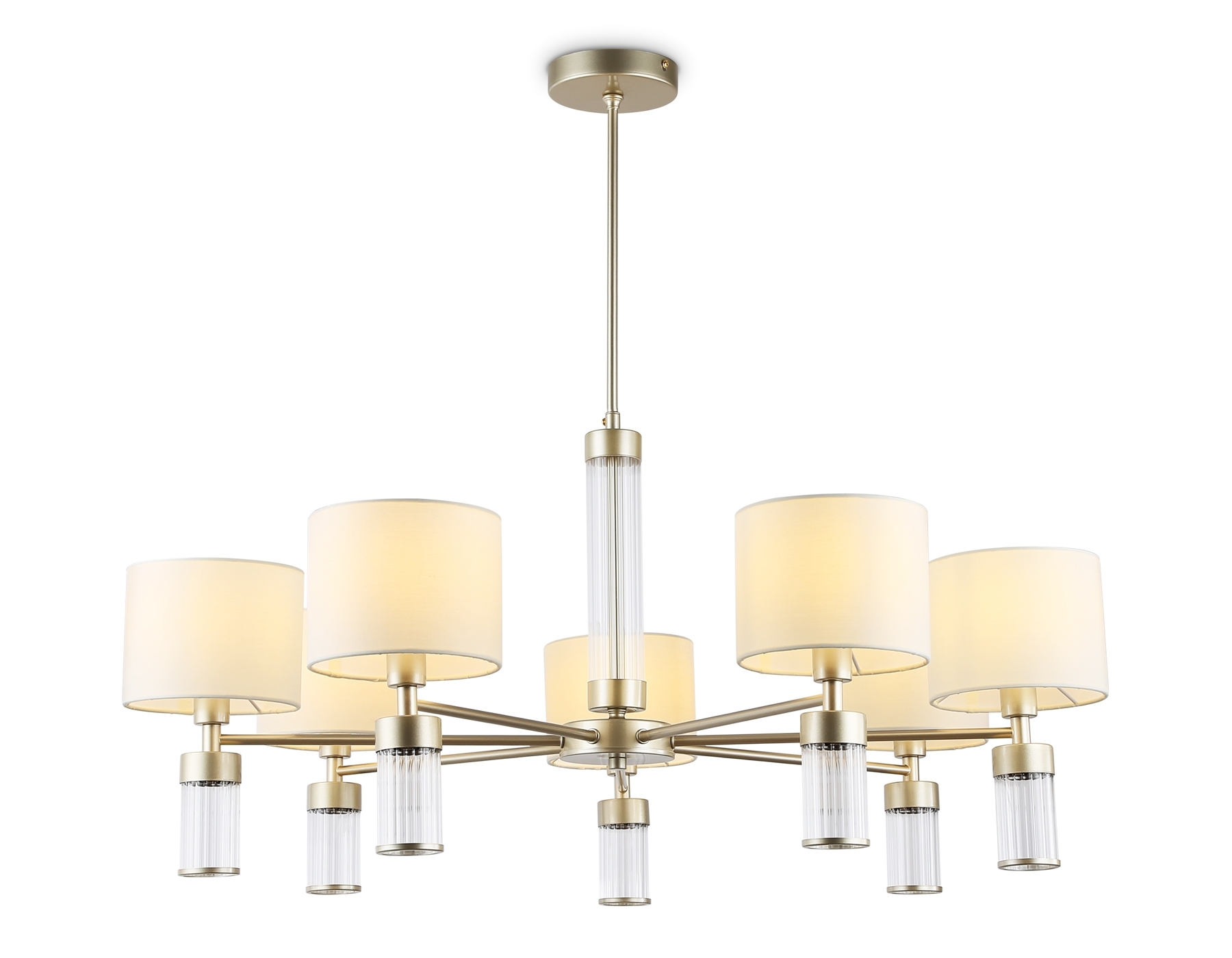 Люстра Ambrella light LH71303/7 CGD/WH золото/белый E14/7 max 40W D860*740
