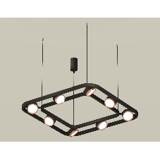 Светильник Ambrella light XB9182103/8 SBK/PPG черный песок/золото розовое полированное GX53 (C9182, N8126)