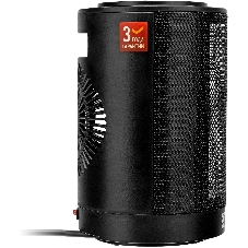 Тепловентилятор керамический Denzel DTFC-1200S, черный, 600/1200 Вт, 12 м2, 3 режима, термостат