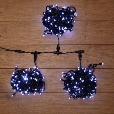 Гирлянда Neon-night LED ClipLight 24V, 3 нити по 20 м, свечение с динамикой, цвет диодов белый