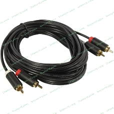 Кабель Vention аудио 2RCA M/2RCA M - 2м черный
