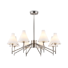 Люстра Ambrella light LH57125/8 SN/FR никель/белый матовый E14/8 max 40W D800*650