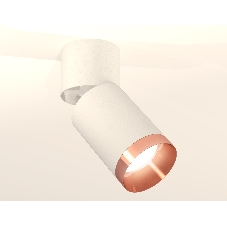 Комплект накладного поворотного светильника Ambrella light XM6312045 SWH/WH/PPG белый песок/белый/золото розовое полированное MR16 GU5.3 (A2220, C6312, N6135)