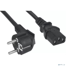 Кабель питания Filum ПВС-АП 3x1.0 CEE 7/7(Schuko) угловая - C13, 220/250В, 10А, чёрный, 1.8м