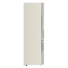 Холодильник Maunfeld MFF200NFBG Inverter бежевый двухкамерный 271/106 л морозилка снизу, No Frost