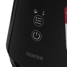 Чайник Centek CT-0019, 1100 Вт, стекло, черный и серебристый