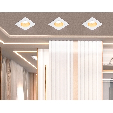 Встраиваемый точечный светильник Ambrella light TN102827 WH/GD белый/золото GU5.3 92*92*50
