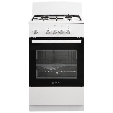 Плита газовая De Luxe 5040.48Г (Щ) белый, конфорок 4 шт, духовка 43 л, 50 см x 85 см x 50 см
