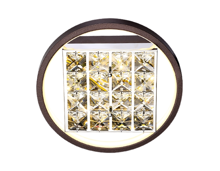 Настенно-потолочный светодиодный светильник Ambrella light FA105 CF кофе 15 W 3000K D230*70 (Без ПДУ)