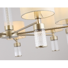 Люстра Ambrella light LH71303/7 CGD/WH золото/белый E14/7 max 40W D860*740