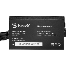 Блок питания Bloody BD-PS500W, 500Вт, 80 PLUS белый, 120мм,черный