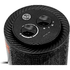 Тепловентилятор керамический Denzel DTFC-1200S, черный, 600/1200 Вт, 12 м2, 3 режима, термостат