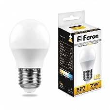 Лампа светодиодная Feron LB-95 7W 230V E27 2700K G45