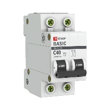Выключатель автоматический EKF mcb4729-2-40C 2P 40А (C) 4,5кА ВА 47-29 EKF Basic Выключатель автоматический EKF mcb4729-2-40C 2P 40А (C) 4,5кА ВА 47-29 EKF Basic