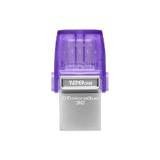 Флешка USB Kingston DataTraveler microDuo 3C (DTDUO3CG3/128Gb), 128Gb, USB 3.2 Gen 1/Type-C, R/W 200/15, фиолетовый