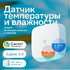 Умный датчик температуры и влажности СБЕР/SBER Zigbee 3.0 (SBDV-00079) 