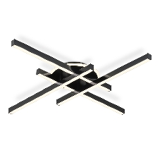 Потолочный светодиодный светильник Ambrella light FL6282 BK черный 58W 3000K-6400K 700*700*85 (ПДУ ИК)