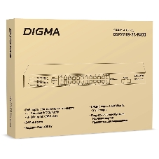 Коммутатор Digma DSP224G-2S-R400, 24×1 Гбит/с + 2×1 Гбит/с SFP, неуправляемый