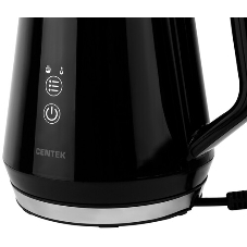 Чайник Centek CT-0019, 1100 Вт, стекло, черный и серебристый