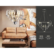 Светильник Ambrella light TR5256/8 SGD/CL золото/прозрачный E27*8 max 40W D500*350