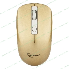 Мышь беспроводная Gembird MUSW-400-G золотой, 1600 dpi, радиоканал, USB, кнопки - 4