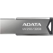 Флешка USB ADATA UV250 (AUV250-32G-RBK), 32Gb, USB 2.0, R/W 25/10, серебристый