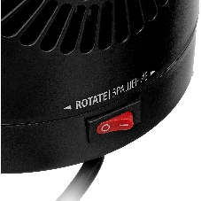 Тепловентилятор керамический Denzel DTFC-1200S, черный, 600/1200 Вт, 12 м2, 3 режима, термостат