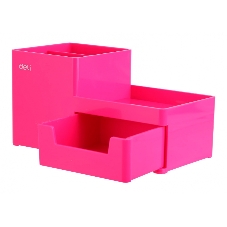 Органайзер настольный Deli EZ25140 Rio 4 отделения 175x90x92мм, розовый, пластик