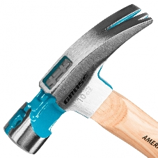 Молоток-гвоздодер Gross AMERICAN HICKORY 280 г, угол 75, магнит, обрезиненная рукоятка