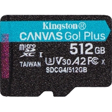 Флеш карта microSDXC 512Gb Kingston SDCG4/512GbSP Canvas Go! Plus V30 A2 w/o adapter